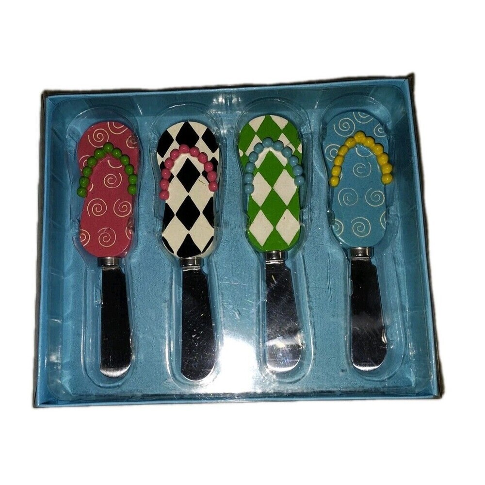 Vintage Mainstreet Collection Flip Flop Spreader Set of 4 NIB Summer Beach House
